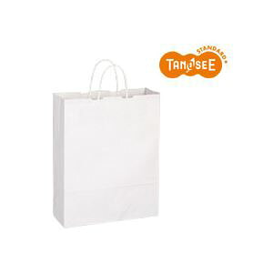 TANOSEE 【お徳用セット】 TANOSEE 手提袋 丸紐 白無地・大 50枚入×6パック 【お徳用 まとめ買い お買い得 業務用 割引 セット販売】 日用品雑貨・文房具・手芸 文房具・事務用品 文具 オフィス