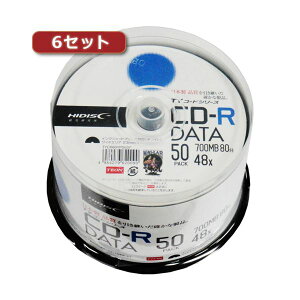 6�Z�b�gHI DISC CD-R�i�f�[�^�p�j���i�� 50���� TYCR80YP50SPX6