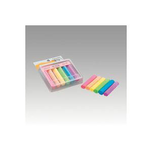 日本理化学 ダストレス・蛍光チョーク DCK-6-6C 赤 黄 橙 青 緑 紫各1本 6本入 【×10セット】 【お徳用 まとめ買い お買い得 業務用 割引 セット販売】 日用品雑貨・文房具・手芸 文房具・事務