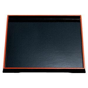 尺1 角瓜掛盆 / トレー 【黒天朱塗 木】 334mm×334mm×22mm 木製 日本製 〔和食 レストラン 居酒屋 店舗 業務用 キッチン 厨房 お店〕 キッチン用品・食器・調理器具 日用雑貨・キッチン用品 配膳
