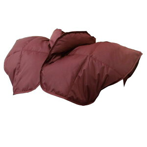 あったか羽毛 肩当て / 寝具 【エンジ 単品】 前身丈約40cm 洗える 軽量 ダウン使用 〔ベッドルーム 寝室〕