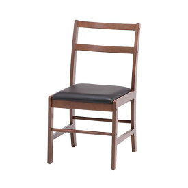 ダイニングチェア 食卓椅子 幅41cm ブラウン 木製 合皮座面 ナチュラルテイスト モルト リビング 在宅ワーク