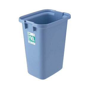 TANOSEE エコポリペール 角型 90L 本体 ブルー 1個 【フタ別売】 ( 掃除用品 事務用品 清掃 オフィス用品 日用品雑貨 ゴミ箱 ダストボックス お掃除 )