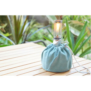 本革 OD缶 (ガス缶)カバー KINCHAKU (きんちゃく)ブルー 日本製 キャンプ道具