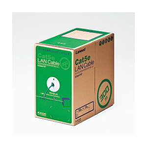 ELECOM �G���R�� PC�@�� EU RoHS�w�ߏ���LAN�P�[�u�� �iCat5e �P���j �_�[�N�O���[�� 300m LD-CT2 / DG300 / RS 1�{