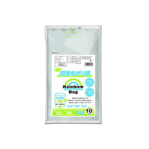 オルディ レインボーバッグ 半透明ポリ袋 70L 10枚入 【×20セット】 【お徳用 まとめ買い お買い得 業務用 割引 セット販売】 日用品雑貨・文房具・手芸 文房具・事務用品 文具 オフィス用品