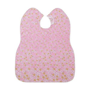 ピジョン pigeon 【お徳用 まとめ買い お買い得 業務用 割引 セット販売】 ピジョン ベビー用品 baby 肩までおおえる食事エプロン 花柄 ピンク 1枚 【×5セット】