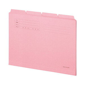 TANOSEE 【お徳用セット】 TANOSEE カットフォルダー4山A4 ピンク 1セット (40冊:4冊×10パック) 【×10セット】 【お徳用 まとめ買い お買い得 業務用 割引 セット販売】 文房具・事務用品 文具 オ