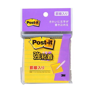 3M ポスト・イット 強粘着ノートラインノート 75×75mm ビビットイエロー 630SS-YN 1冊 【×10セット】 【お徳用 まとめ買い お買い得 業務用 割引 セット販売】 日用品雑貨・文房具・手芸 文房具