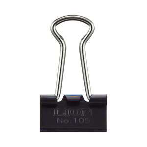 【ライオン事務器 lion 事務 事務用文具】 バインダークリップ 豆口幅13mm No.105 1箱 (10個) 【×50セット】 【お徳用 まとめ買い お買い得 業務用 割引 セット販売】 日用品雑貨・文房具・手芸