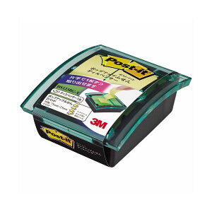 3M ポストイット ポップアップノート 卓上ディスペンサー 75×25mm ブラック・グリーントップ リフィル2冊付 DS123BG-Y 1セット 【×10セット】 【 まとめ買い お買い得 業務用 割引 オフィス用品