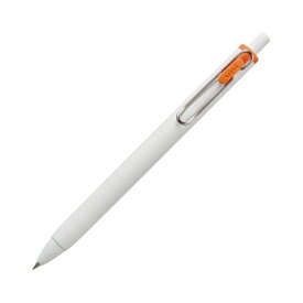 【セット販売】三菱鉛筆 ゲルインクボールペン ユニボール ワン 0.5mm オレンジ （軸色：オフホワイト） UMNS05.4 1セット（10本） 【×5セット】