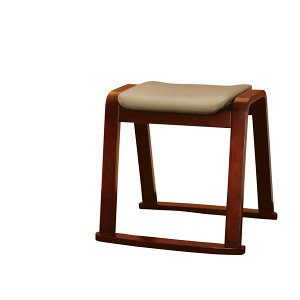 木製 スツール / オットマン 【ベージュ】 幅460mm 合皮 / 合成皮革 〔リビング ダイニング〕 完成品 【椅子 チェアー 業務用 PC オフィス オフィスチェアー チェア 会議室 PCチェアー】