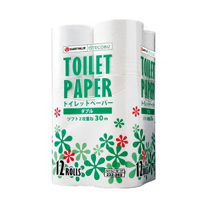 スマートバリュー トイレットペーパーダブル96個 N010J-W-8P 【×3セット】 【お徳用 まとめ買い お買い得 業務用 割引 セット販売】 ( 掃除用品 文房具・事務用品 生活雑貨 オフィス用品 日用