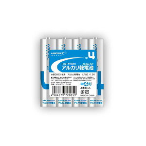 HIDISC アルカリ乾電池 単4形4本パック 【×150個セット】 HDLR03 / 1.5V4PX150 【お徳用 まとめ買い お買い得 業務用 割引 セット販売】 家電 電池・充電池