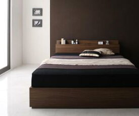 ロングセラー 人気 ベッド ベッドフレーム マットレス付き 収納付き 木製 コンセント付き 収納ベッド 引き出しベッド ウォルナットブラウン マルチラススーパースプリングマットレス付き ダブル