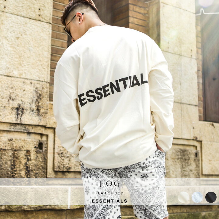 楽天市場 Fear Of God Essential Fog エフオージーエッセンシャルズ Tシャツ メンズ レディース 長袖 ロンt ビッグシルエット オーバーサイズ 大きいサイズ ビッグtシャツ クルーネック ロゴt プリントtシャツ 厚手 白 黒 ブランド ストリート系 ストリートファッション