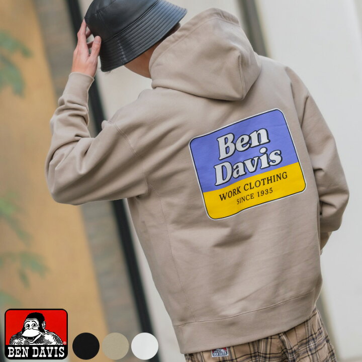 楽天市場 Ben Davis ベンデイビス パーカー メンズ レディース 裏毛 プルオーバーパーカー スウェットパーカー ゆったり 大きいサイズ オーバーサイズ ビッグシルエット ロゴ バックプリント長袖 白 黒 ブランド アメカジ ストリートファッション Improves