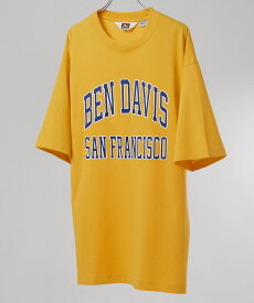 BEN DAVIS ベンデイビス EXTRA SMOOTH カレッジロゴプリント ビッグシルエット Tシャツ メンズ レディース ユニセックス ビッグTシャツ 半袖Tシャツ improves インプローブス