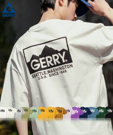 【SALE / 24%OFF】GERRY ジェリー 別注プリント 半袖Tシャツ メンズ レディース ボックスロゴ トレッキング バックプリント ブランド カットソー プリント ワンポイントプリント アウトドア ストリート アメカジ 古着MIX スケーター ホワイト ブラック カーキ ブルー
