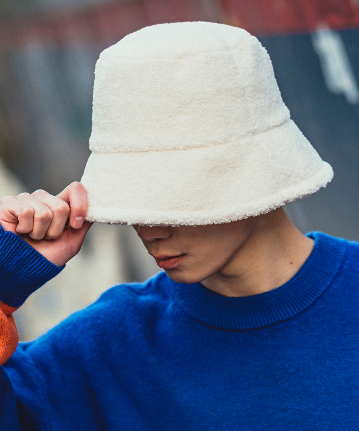 競売 ハット メンズ レディース クロシェハット 帽子 ニット帽 バケットハット ストリート 韓国ファッション カジュアル 古着MIX ブラック  アイボリー