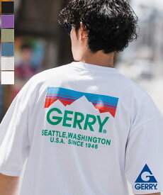 【SALE / 43%OFF】半袖Tシャツ メンズ レディース GERRY ジェリー 別注プリント カットソー バックプリント ワンポイントプリント アウトドア ストリート アメカジ 古着MIX ホワイト ブラック パープル ブルー カーキ