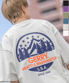 【SALE / 24%OFF】半袖Tシャツ メンズ レディース GERRY ジェリー 別注プリント カットソー バックプリント ワンポイントプリント アウトドア ストリート アメカジ 古着MIX ホワイト ブラック パープル ブルー カーキ