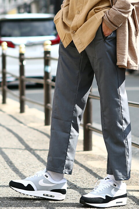 楽天市場 スーツ生地 ワイドパンツ メンズ レディース バギーパンツ スラックス セットアップ可能 イージーパンツ ブラック グレー 黒 きれいめ カジュアル ストリート系 ストリートファッション メンズファッション Improves