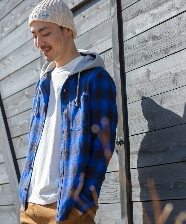 楽天市場 チェックシャツ メンズ ファッション フードシャツ フード付きシャツ パーカー チェック柄 シャツ 長袖シャツ ネルシャツ タータンチェック レッド ブルー ブラック ホワイト 赤 青 黒 白 Improves Improves