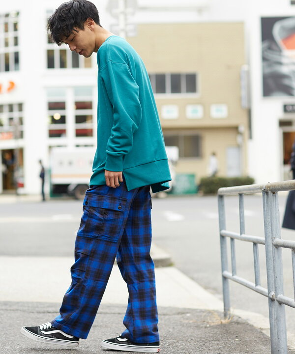 楽天市場 ワイドカーゴパンツ メンズ ワイドパンツ 柄 チェックパンツ チェック パンツ ダンス 赤 チェック柄パンツ タータンチェック ヘビーネル レッド ブルー ブラック ホワイト 青 黒 白 韓国 ファッション Improves Improves