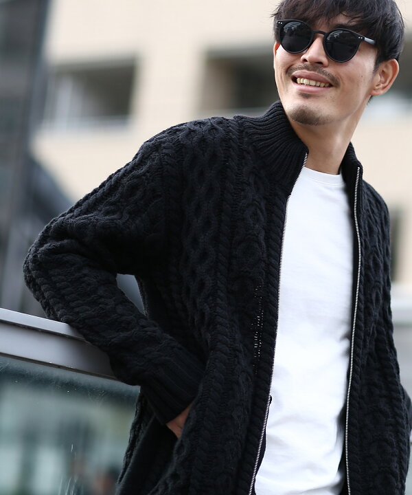 楽天市場 1 000円offクーポン配布 ニットジャケット メンズ ケーブルニット ローゲージニット ケーブル編み 厚手 ニット アウター 長袖 ニットセーター 無地 ブラック ホワイト 黒 白 Improves Improves 楽天市場 1 000円offクーポン配布 ニットジャケット メンズ ケーブルニット ローゲージニット ケーブル編み 厚手 ニット アウター 長袖 ニットセーター 無地 ブラック ホワイト 黒 白 Improves Improves