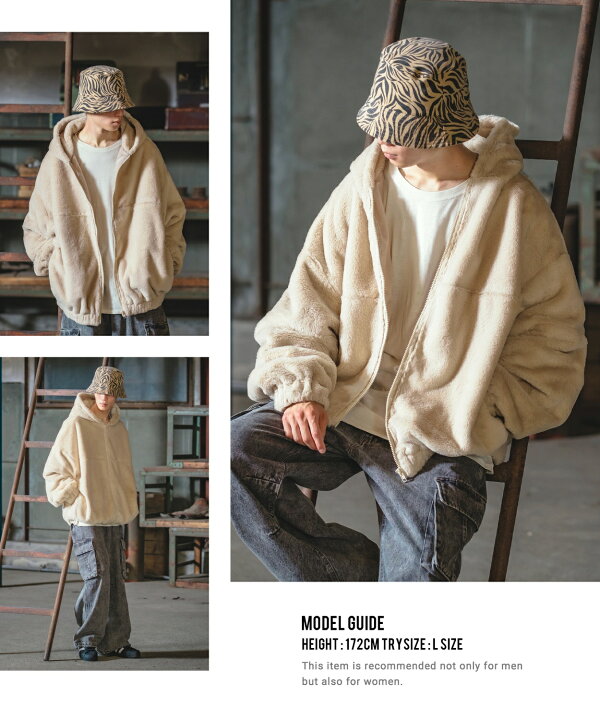 楽天市場】ファーパーカー メンズ レディース UAU ワオ フード  