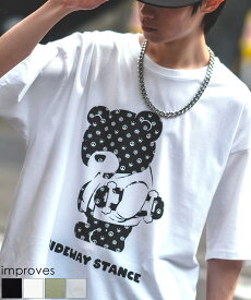 【SALE / 24%OFF】半袖Tシャツ メンズ レディース SIDEWAY STANCE サイドウェイスタンス オリジナルプリント グラフィック カットソー モノグラム ベア オーバーサイズ 大きめ アメカジ カジュアル スケーター ストリート 韓国ファッション