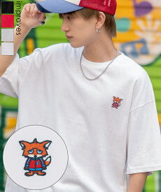 【SALE / 50%OFF】半袖Tシャツ メンズ レディース SIDEWAY STANCE サイドウェイスタンス オリジナル ワンポイント 刺しゅうゅう カットソー 大きめ アメカジ カジュアル スケーター ストリート 古着MIX 韓国ファッション ブラック ホワイト