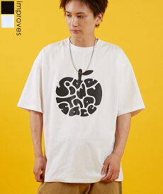 【SALE / 25%OFF】Tシャツ メンズ レディース SIDEWAY STANCE サイドウェイスタンス 半袖 カットソー タイポアップル プリント アメカジ カジュアル Y2K ストリート 古着MIX 韓国ファッション ブラック ホワイト