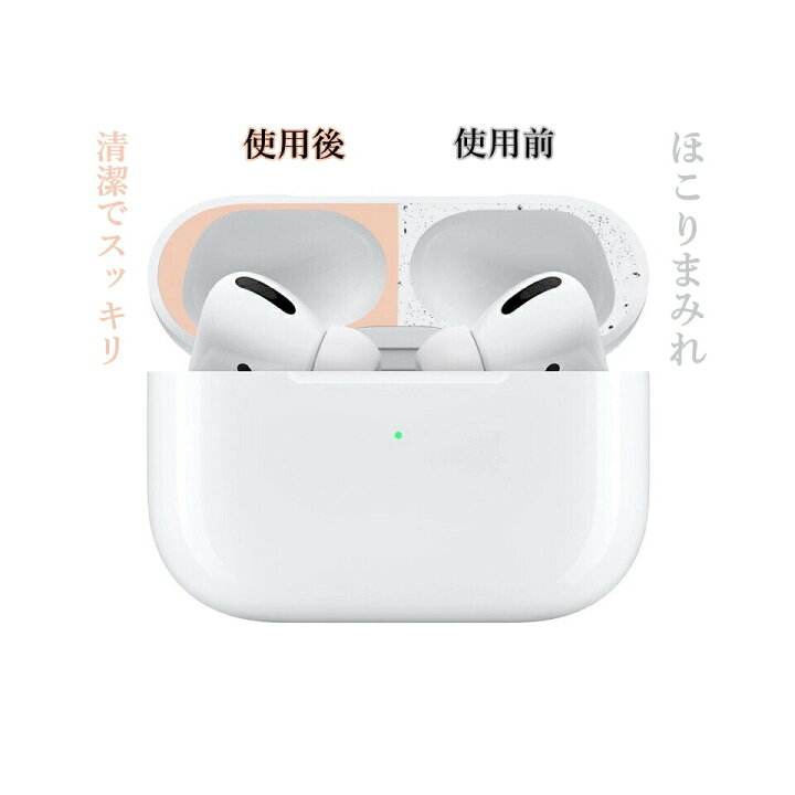 ＊AirPods Pro ダストガード カバー スキンシール 黒