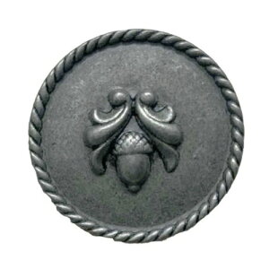 ドイツ製メタルボタン デカールどんぐり ピューター色18mm 木の実 秋 コナラ クヌギ KP ビンテージ アンティーク 団栗 秋 冬 シック