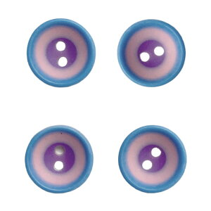 ドイツ プラスチック ボタン レトロ 3カラー 4個 ピンク系 13mm JK アンティーク調 ヴィンテージ コレクティブ 円ボタン サークル 丸