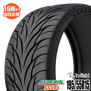�y2021�N���zSS595 195/55ZR15 85W FEDERAL �t�F�f���� �����X�|�[�c�n�^�C�� �^�C�� �V�i 1�{ 195/55-15