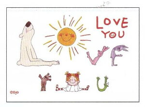 ●ココちゃん/ポストカード/ラブユー(RY-1043)(011402)/グリーティングライフ(mail 190)