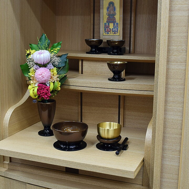 楽天市場】仏具 セット このは (大) 6点セット こはくぼかし色 香炉 