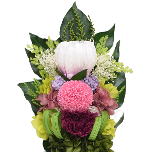 楽天市場 仏花 プリザーブドフラワー 静華 和華 藤紫 枯れない仏花 ギフト プレゼント お花 御供花 お祝い お供え 贈答用 ブリザード フラワー 和み仏壇 ｉｎａｂａ