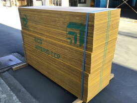 【法人様のみ配送/個人様宅・現場への配送不可】コンクリート型枠用合板 　パネコート　イエロー1800×12×600ミリ（2×6） タアン/塗装合板/ウレタンベニヤ/型枠材