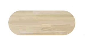 【大型宅配便のため送料無料適用対象外】タモ無垢集成オーダーメイドカウンター両側1/2R 4方ボーズ面 無塗装【Gタイプ】