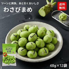 いなだ豆 わさびまめ（48g×12袋）わさび豆 わさび豆菓子 わさびスナック わさび わさび風味豆菓子 わさびおつまみ ワサビ豆クセになる 大人のおつまみ 個包装 豆菓子 小分け ピリ辛 おつまみ 食べきりサイズ ビールに合う 晩酌のお供 家飲み 絶品豆菓子 アウトドア