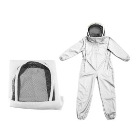 養蜂用 蜂防護服 ハチ防護服 防護服 養蜂器具 スズメバチ 防護服 蜂防護服 作業服 上下セット 手袋付き 養蜂ジャケットベール フェイスネット付 蜂除け 蜂巣 害