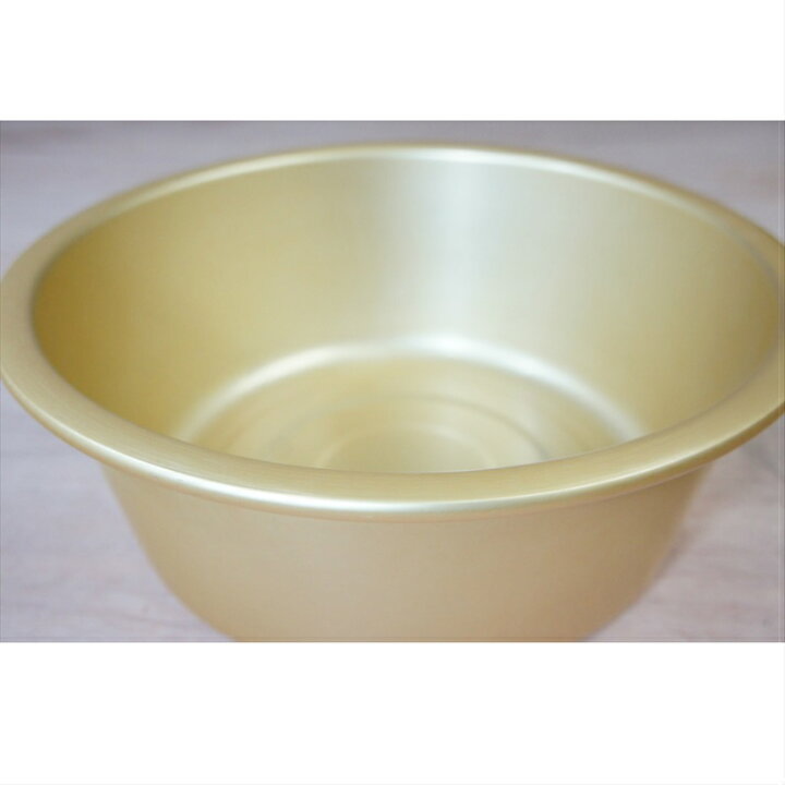 楽天市場】アルミ 湯 桶 22cm お風呂 桶 W240×D240×H95(深さ94)mm 板厚 