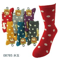 【あったか】ミンク混クルーソックス