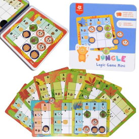 (知と育 Pinwheel) ステップアップ式 数独 どうぶつ ナンプレ おでかけ中に 楽しめる 知育 マグネット おもちゃ 論理思考トレーニング