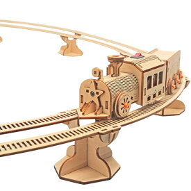 Apricity 立体パズル 木製 3D 大人向け パズル 【 組立 蒸気機関車 】 日本語説明書 制作動画付き 工作キットすぐ作れる 3dパズル